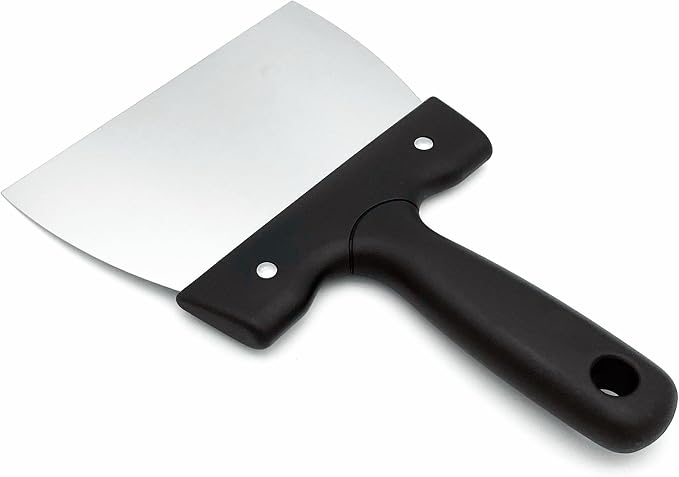 Goldbaking Coating Spatula for Chocolate Scraper Stainless Steel Dough Scraper (small)