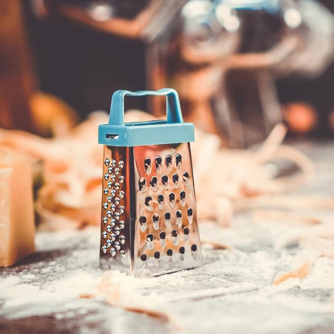 Ciieeo 12 Pcs Mini Cheese Grater Box Set Stainless Steel Graters for Kitchen with Handle Handheld Vegetable Grater for Cheese Fruits and Vegetables Compact 2.63 X 1.45 X 4.25 in