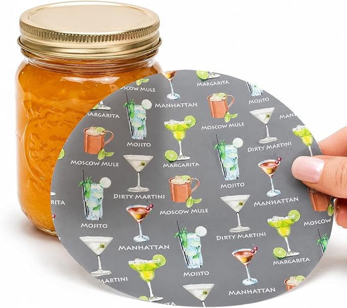 Andreas Silicone Jar Opener, Gettin' Boozy – 6.25" Non-Slip Lid Gripper & Garlic Peeler, Food and Dishwasher Safe, Multi-Use, Durable Silicone & Fabric, Made in the USA, JO-370