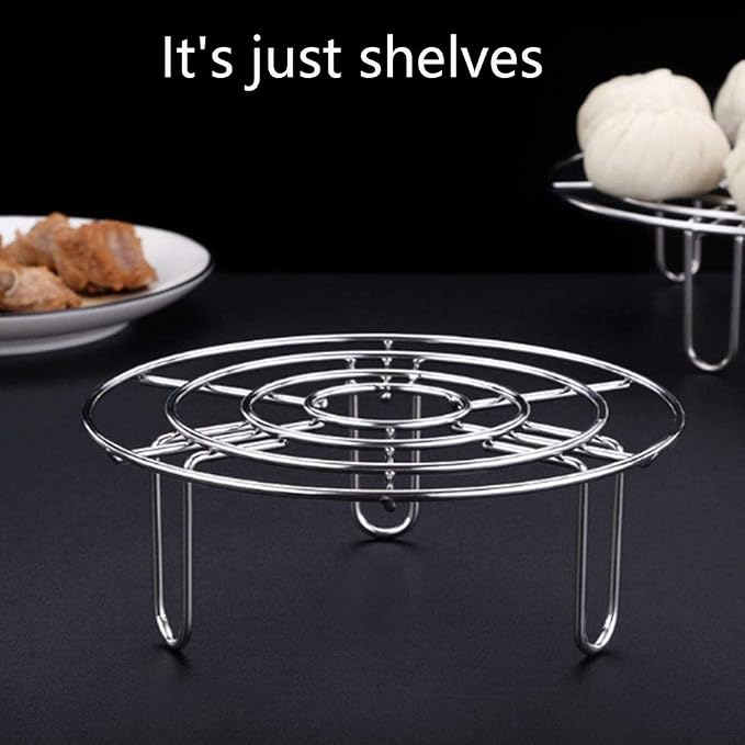 Steam Rack, Heavy Duty Steaming Rack Stand, Stainless Steel Round Steamer Cooling Rack Trivet, Pot Steamer Insert Food Stand, Steaming Cookware Accessories(SIZE:19.5cm/7.68in)