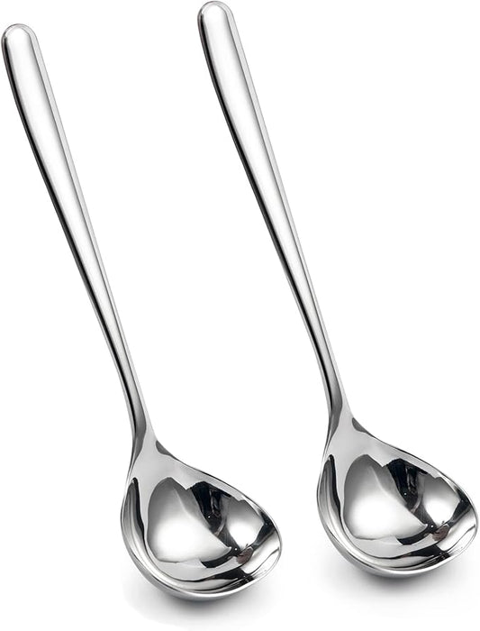 IMEEA 8-Inch Gravy Ladle SUS304 Stainless Steel Serving Ladle, Set of 2