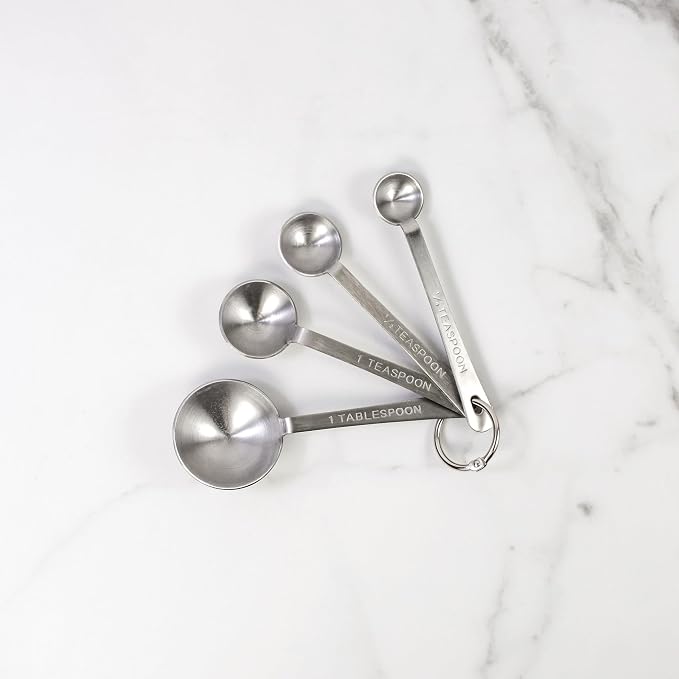 Mrs. Anderson’s Baking Measuring Spoons, Heavyweight 18/8 Stainless Steel, 4-Piece Set