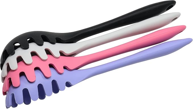 Chef Craft Premium Silicone Spaghetti/Pasta Fork, 11.5 inch, Gray (Pack of 2)