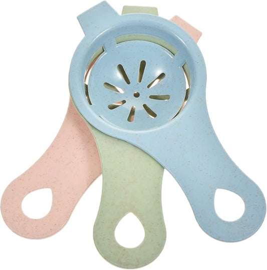 uxcell 6 Pcs Egg Yolk Separate Spoon Plastic Egg White Separator Kitchen Cooking Baking Tool, 3 Colors