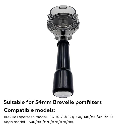 54mm Dosing Funnel for Breville Barista Portafilters, Compatible Breville 8series Barista and Bambino Espresso Machines Dosing Funnel, Grey