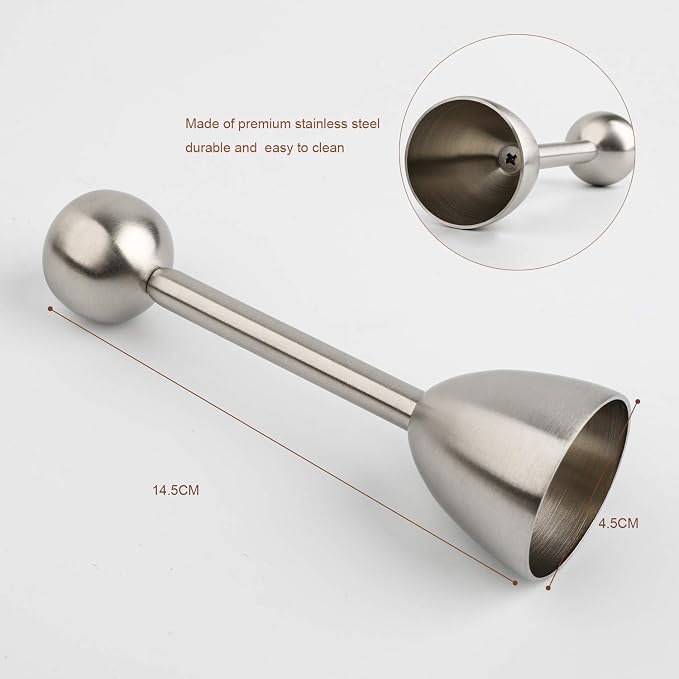 Egg Cracker Topper Cutter for Soft Boiled Eggs Stainless Steel Shell Remover Separator Kitchen Tool