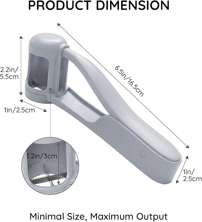 Homnoble Grape Cutter for Toddlers & Baby - Stainless Steel Grape & Cherry Tomato Slicer for Kids Lunch Box - Portable Small Fruit Quarterer Tool, Prep for Salad & Healthy Snacks