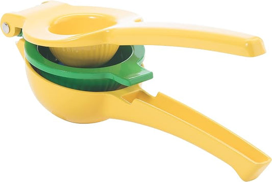 OGGI Combo Citrus Press- Aluminum Manual Citrus Juicer w/Non-Stick Coating, Ideal Hand Juicer, this Citrus Squeezer is a Great Addition to Your Kitchen Accessories, Yellow