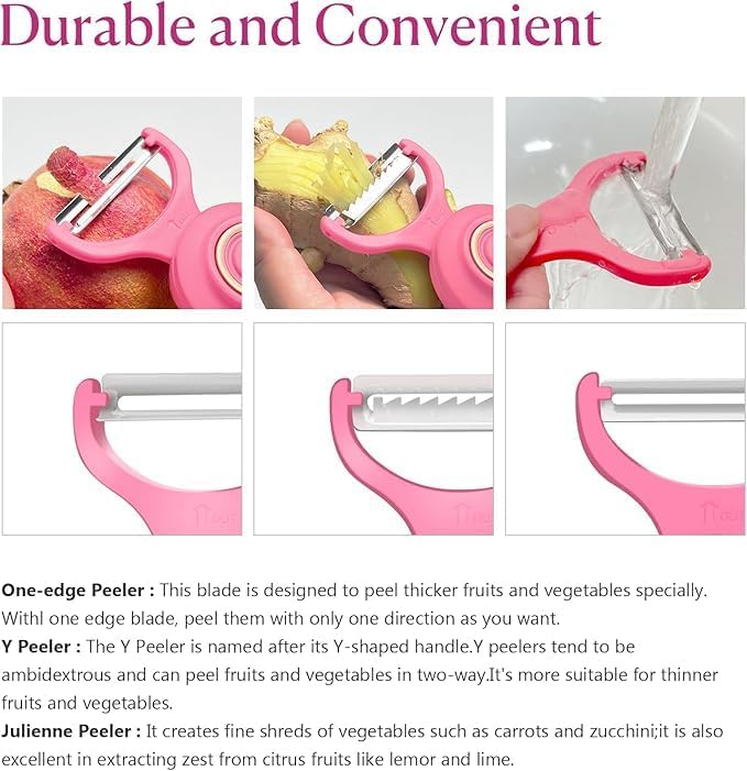 3-in-1 Electric Peeler | Auto Blade for Fruits/Vegetables