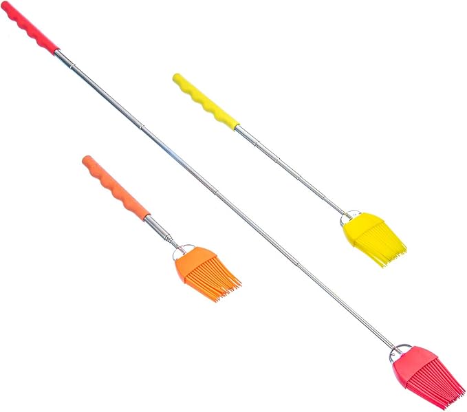 Assorted Color Telescopic Silicone Basting Brush Set (3 PC.) - SI-2970-BB3
