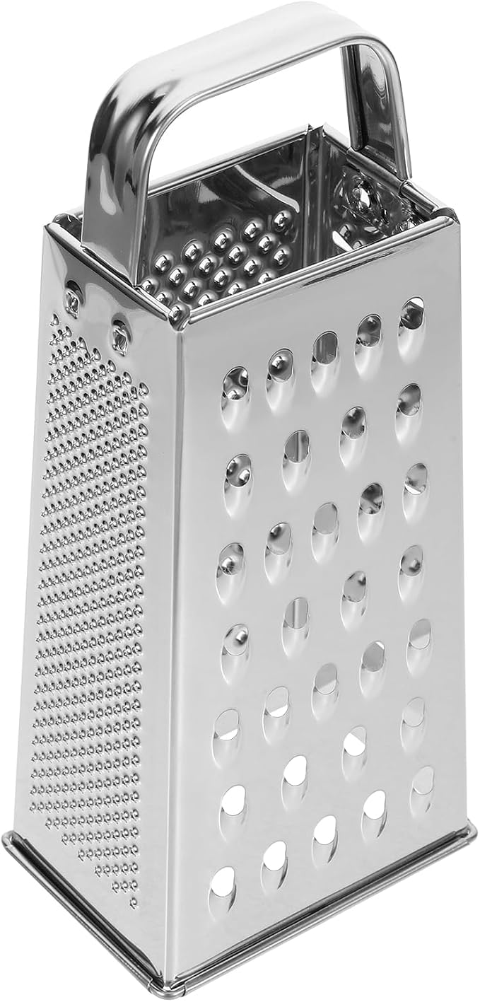 SHERCHPRY Vegetable Slicer Box Grater Cheese Graters Stainless Steel Vegetable Shredder Mandoline Slicer Nuts Kitchen Shredder Zester 8inch Cheese