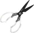 AWinjoy Kitchen Scissors, Heavy Duty Sharp Kitchen Shears, Stainless Steel & Aluminum, Transparent, Serrated Edge, Day Style, 1 Count