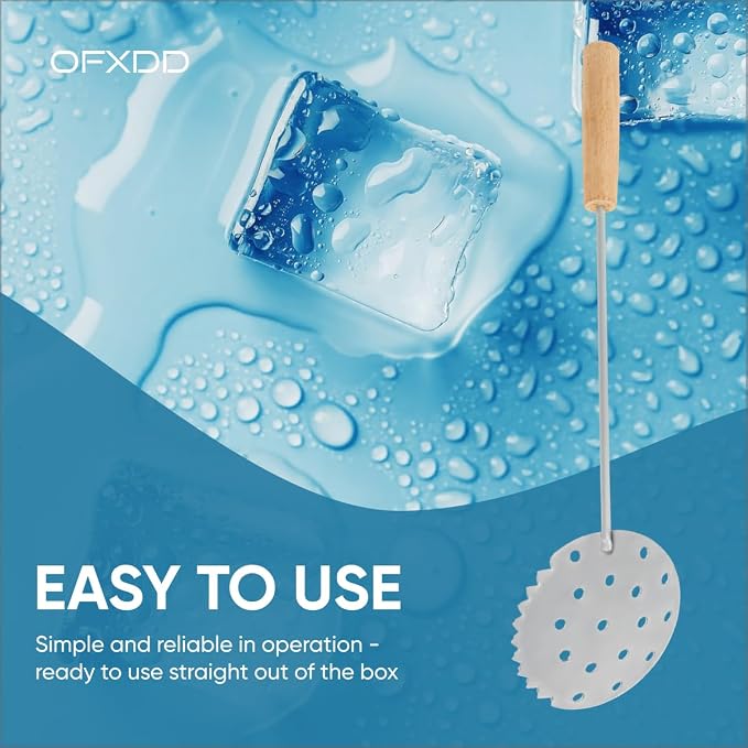 Ice Fishing Skimmer - Pack of 2 - Metal Ice Scoop - Ice Fishing Scooper Ice Ladle