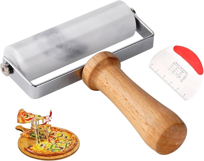 Small Marble Rolling Pin for Dough-Non-Stick T-shaped Hand Roller for Dough,Compact-Ideal for Home Bakers（Type A White）