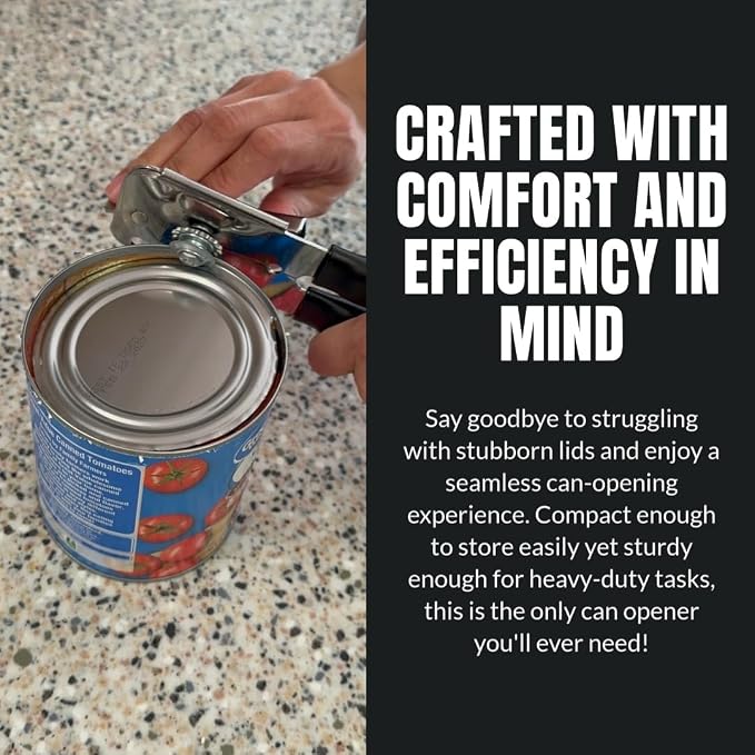 B53 EasyTwist Heavy-Duty Swing Away Can Opener, Carbon Steel Cutting Blade