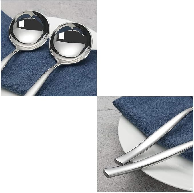 4-Piece Stainless Steel Small Gravy Soup Ladles, Gravy Ladle Spoon