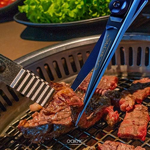 O'Creme Chef Scissors All Stainless Steel Kitchen Shears Black