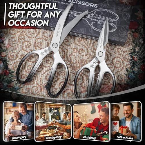 TIJERAS Kitchen Scissors Shears Set - 2PCS Stainless Steel Sharp