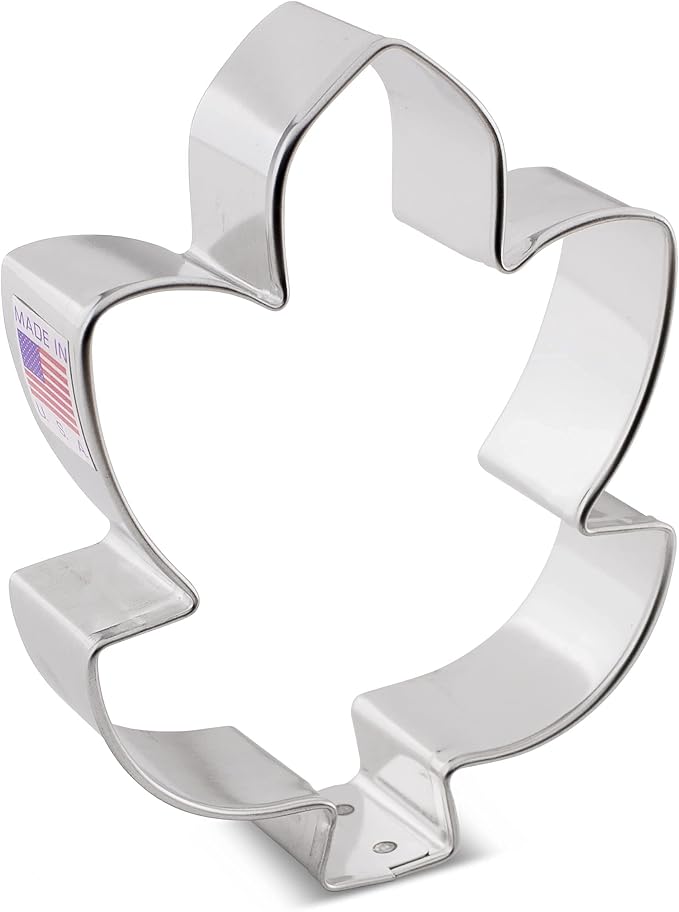 Ann Clark Hawthorn Leaf Cookie Cutter, 3-3/4” Made in USA