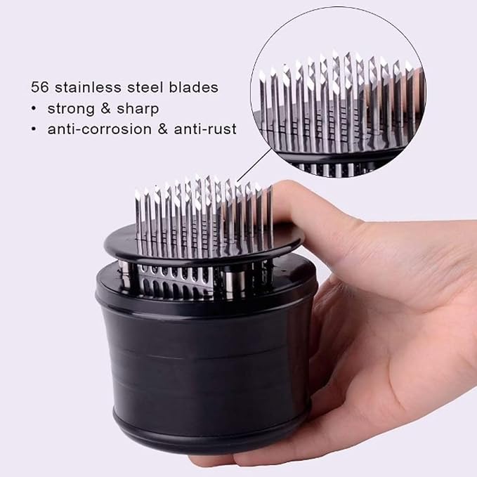 Professional Needle Meat Tenderizer - 56 Stainless Steel Blades Meat Tenderizers, Kitchen Gadget Tool for Cooking Tender Beef, Steak, Chicken, Tenderizing Steak, Pork, BBQ and Fish