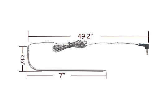2-Pack Stainless Steel Meat Probe for All Traeger Controllers with Meat Probe Hole, PT1000 High-Temperature BBQ Waterproof Digital Thermostat Probe with Holder Clip