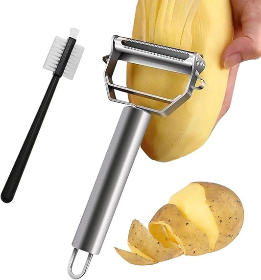 Julienne & Vegetable Peeler,Non-slip Stainless Steel Handle,greate for peeling Carrot, zucchini,Potato,Tomato,Melon and Fruits
