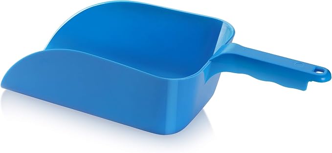 New Star Foodservice Commercial Grade Polycarbonate Plastic Utility Ice Scoop, Blue, 64 oz