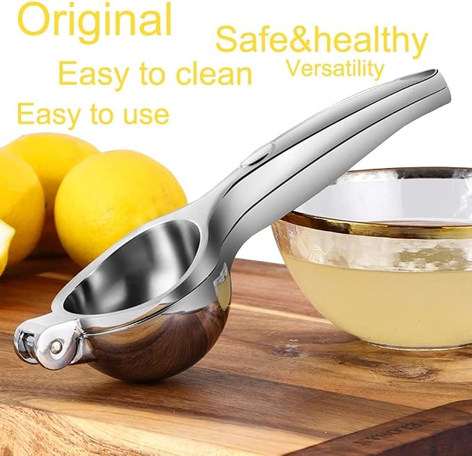 Heavy Duty Lemon Squeezer, Maximum Juice Yield Metal Citrus Juicer & Manual Hand Lime Press, Easy to Clean Kitchen & Bar Tool