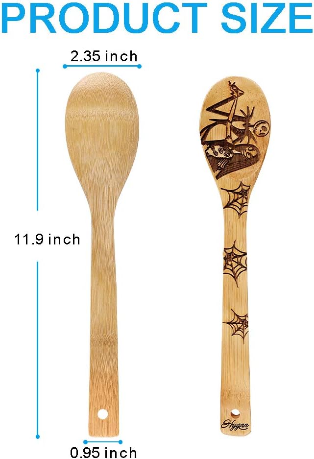 Nightmare Wooden Spoons Great Utensil Set Fun Idea Serving Utensils Burned Bamboo Spoons Kitchen House Warming Present Slotted Spoon 5 Piece