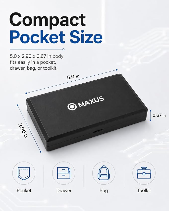 Digital Pocket Gram Scale 500g x 0.01g High Precision with Tray | Weighs Small Food, Jewelry, Ounces, Grains, LCD Display, Tare Function