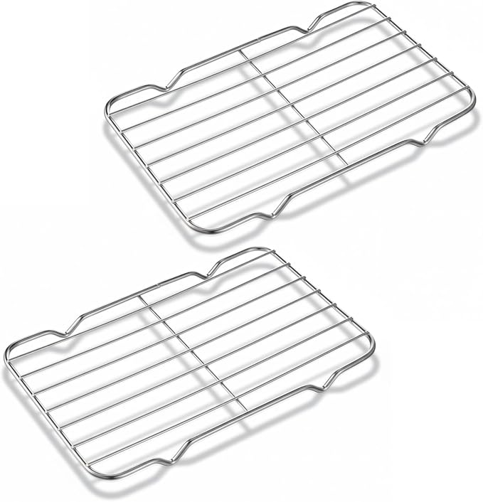 cobee1 Pc Cooling Rack For Baking, Roasting Rack Stainless Steel Wire Racks Cooling With 4 Legs, 5.3 X 8.5 Inch Rectangle Cooking Racks For Baking Cooking Roasting Oven
