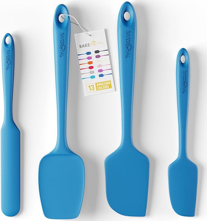 BakeRoyal Silicone Spatulas Set - Blue