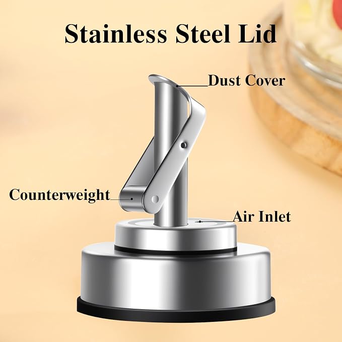 2-Pack Glass Oil Dispenser Bottle with Stainless Steel Spout, Automatic Opening Lid, for Cooking Oil, Vinegar, Sauces, Syrup, 6OZ