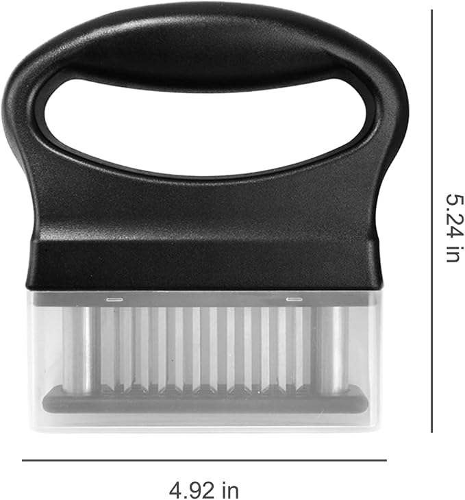 Meat Tenderizer Tool,Kitchen Cooking Tool Best For Tenderizing,48 Stainless Steel Ultra Sharp Needle Blades,Pork, Veal, BBQ,Chicken,Beef(Black)