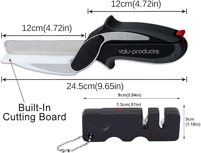 Vegetable Slicer Cutter - Produce Chopper Fruit Cutter - Smart Cutting Board And Knife Set Great Gift - Vegetable Chopper Veggie Cutter - Multiple Purpose Vegetable Slicer - Clever Smart Cutter