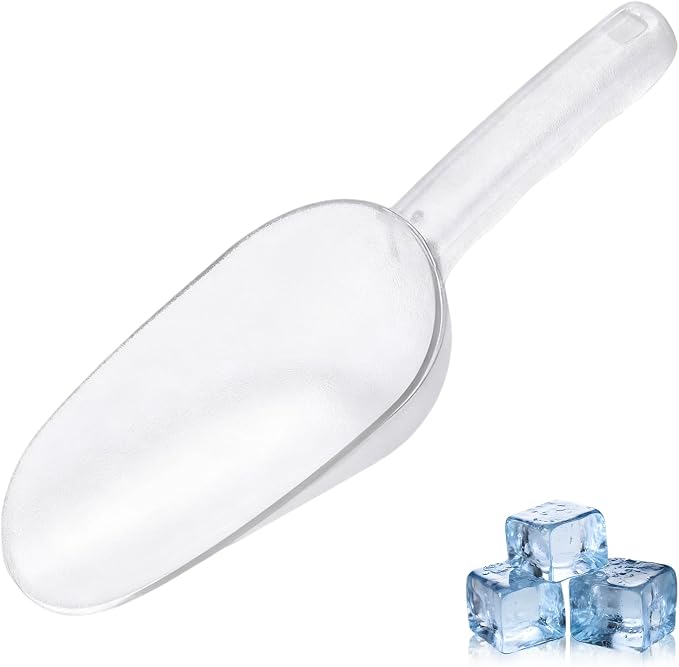 Plastic ice scoop for freezer - 24oz ice scoop BPA-FREE polycarbonate scoop with ergonomic handle, ideal for ice maker,ice cube, ice bucket, coffee beans, popcorn,ice cream, dishwasher safe (1 Pack)L