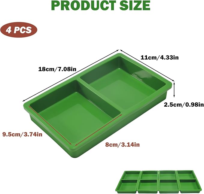 4 Pcs Silicone Food Molds for Harvest Right Freeze Dryer Medium Square Trays BPA-Free Reusable for Fruit Vegetable Ice Cubes Chocolate Candy (Type B)