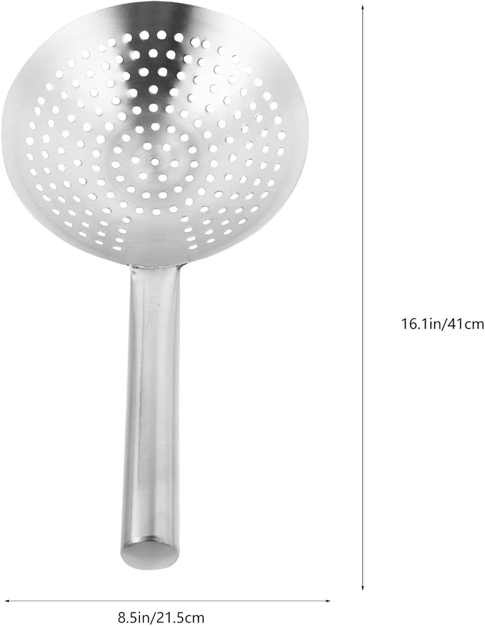 Cabilock Colander Wire Skimmer Strainer Ladle 22cm Skimmer Spoon Round Deep Fryer Basket Pasta Spoon Slotted Ladle Kitchen Gadgets for Kids Cooking Protector Stainless Steel Child