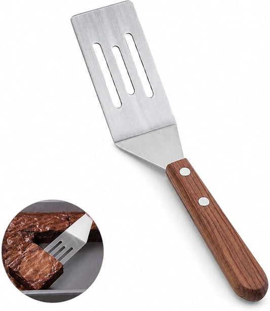 Mrs. Anderson’s Baking Mini Flexible Brownie Cookie Spatula, Stainless Steel Blade with Wood Handle
