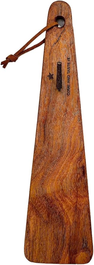 COWBOY SPATULA - Mesquite Wood Spatula, Handmade in Texas, Made in USA, Perfect for cast iron cookware, steel cookware, nonstick cookware - Personalization Optional (Come and Taste it - Cannon)