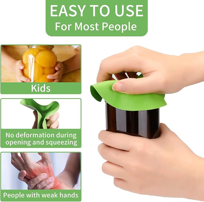 8 Pcs Rubber Jar Opener Gripper Pad - Non-Slip Jar Lid Opener for Easy Grip, Ideal for Opening Lids, Cans & Bottles (8)