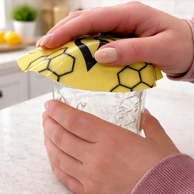 Andreas Silicone Jar Opener, Queen Bee – 6.25" Non-Slip Lid Gripper & Garlic Peeler, Food and Dishwasher Safe, Multi-Use, Durable Silicone & Fabric, Made in the USA, JO-419