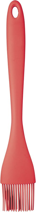 Colourworks KitchenCraft Silicone Basting/Pastry Brush, 26 cm - Red