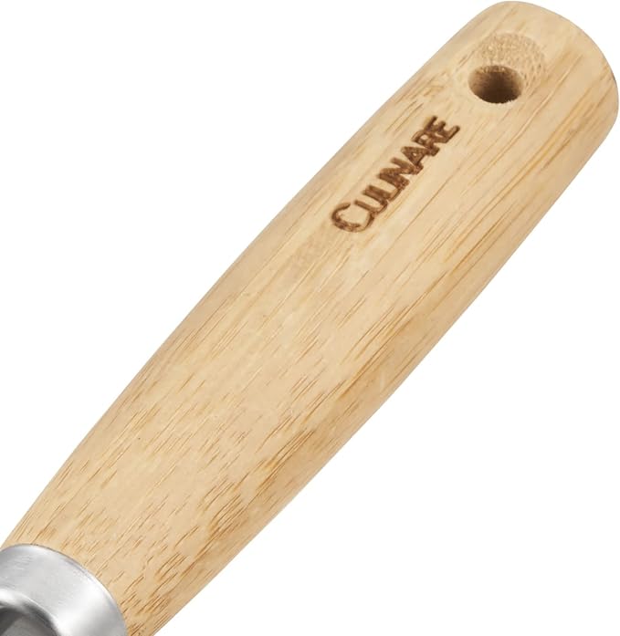 Culinare Naturals Sieve, Sustainable Bamboo/Stainless Steel, 33 cm x 16 cm, Kitchen Food Strainer Utensil/Tool, Fine Mesh Metal, Not Dishwasher Safe