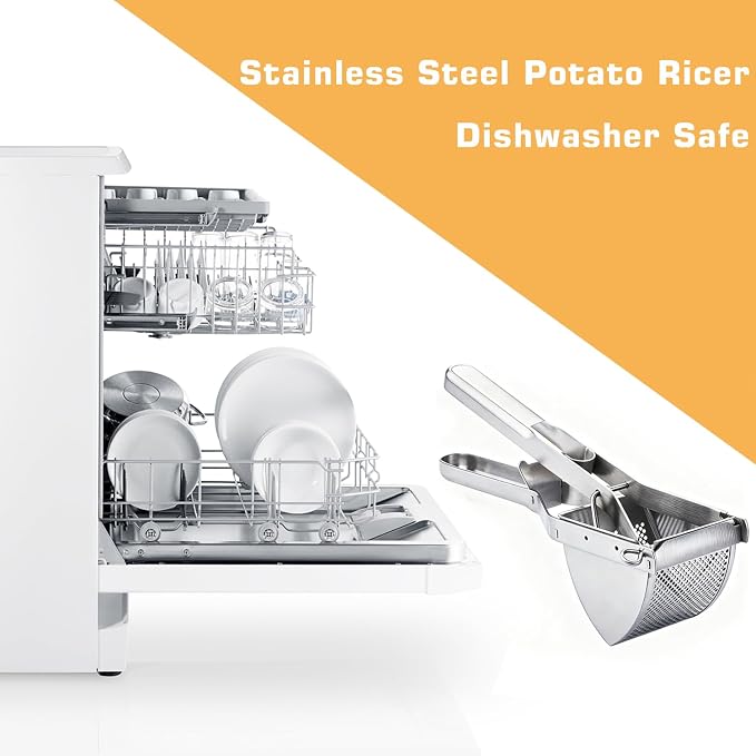 Potato Ricer, AIDOIT Large 22oz Potato Ricer Stainless Steel Potato Masher Heavy Duty for Perfect Fluffy Mashed Potatoes