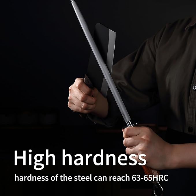 Sharpening Steel 10 inch Professional Honing Rod Knife Sharpener, Fine Lines, High hardness, Knife Honing Steel Knife steel