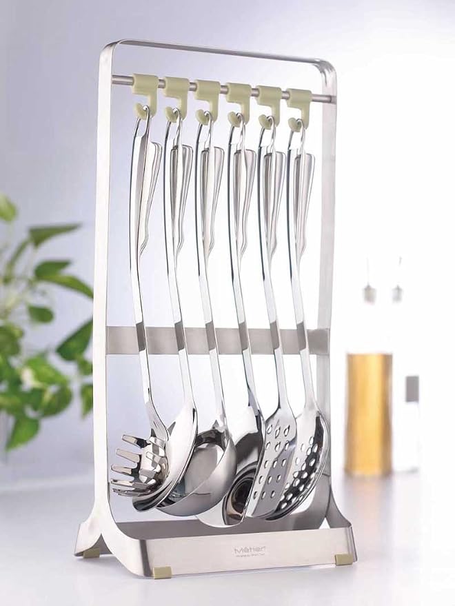 VERTI Kitchen Utensil - Stainless Steel Pasta Server/Spaghetti Fork with Ergonomic Handle