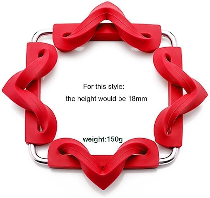 Tenta Kitchen Silicone & Stainless Steel Hot Pot Holder, Trivet Mat for Home Kitchen, Non-Stick/Non-Slip, Insulated, for Table Pad, Bowl Mats, Iron pot, Plate and Coasters
