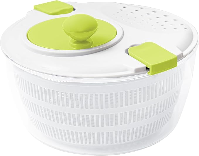 Best Rated Salad Spinner. Salad Maker. Vegetable Washer and Lettuce Crisper. Lettuce Spinner and Fruit Washing Bowl with Strainer. Fruit Washer with Mandoline. BPA Free. Dressing Bottle Included
