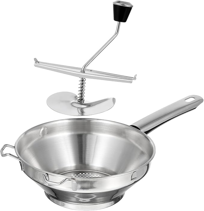 PRETYZOOM Manual Potato Ricer Potato Masher Hand Crank Kitchen Tool for Mashed Potatoes Sweet Potatoes Squash No Electricity Needed Easy to Operate 13.77 X 7.59 X 2.75 in
